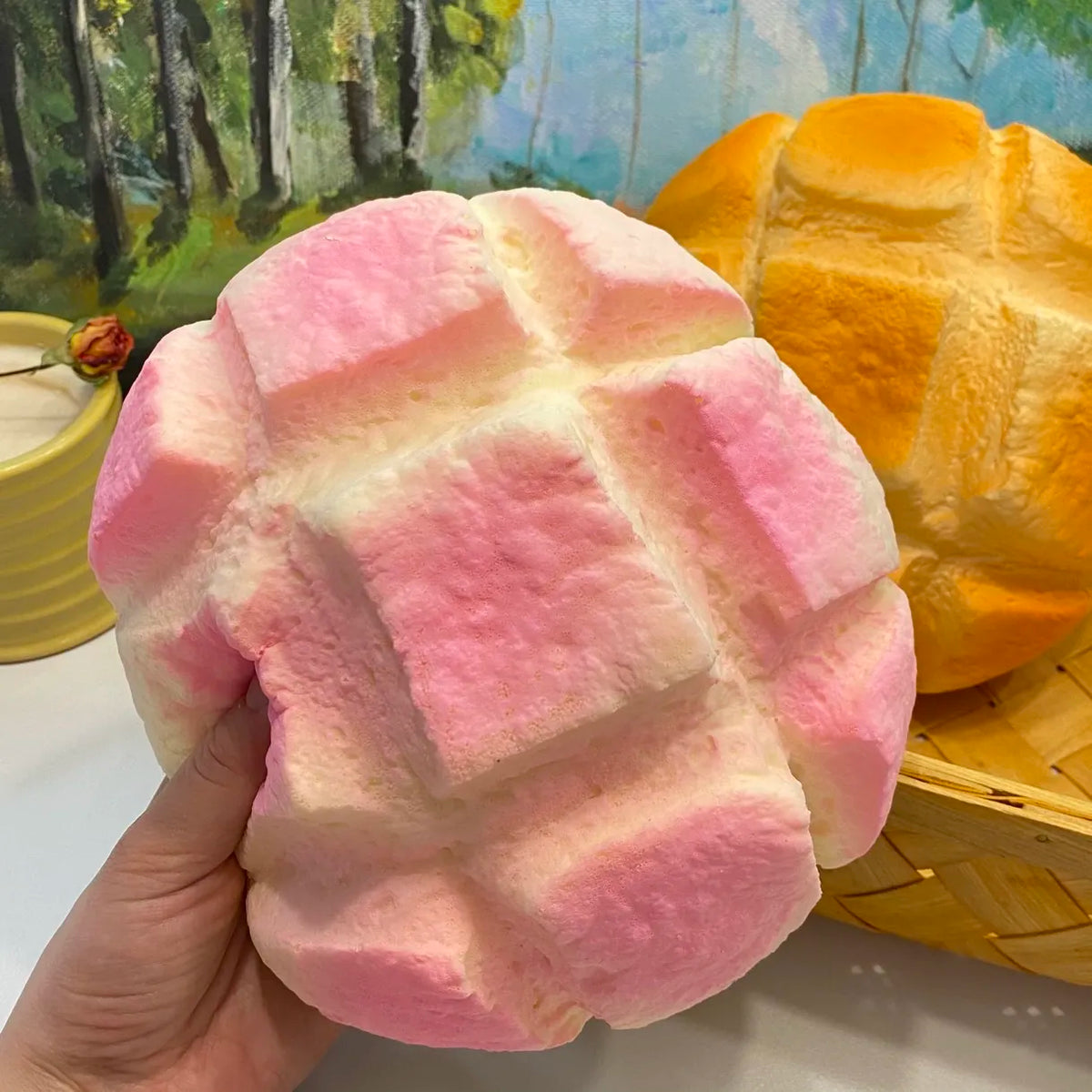 Melon Bread Slow Rising Squishy Stress Relief Decompression Toy