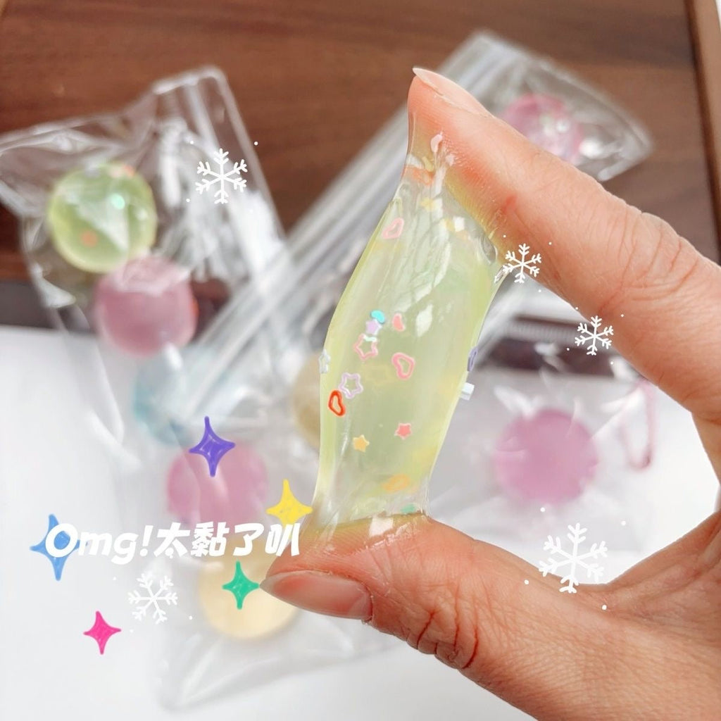 5 Translucent Balls Squishy Stress Relief Decompression Toy