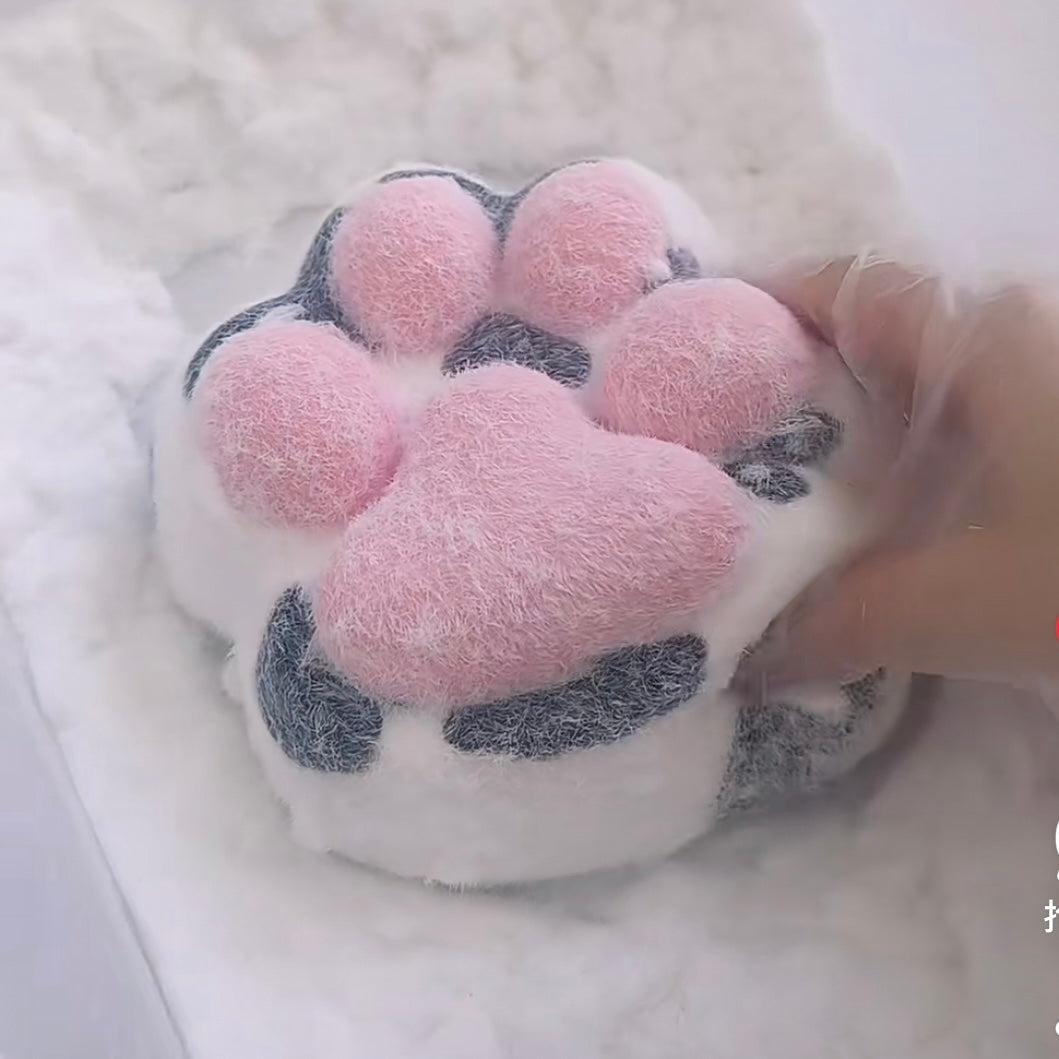 800g Large Handmade Pink Cat’s Paw with Dot Taba Squishy Toy
