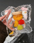 Fruit Mason Jar Squishy Stress Relief Decompression Toy