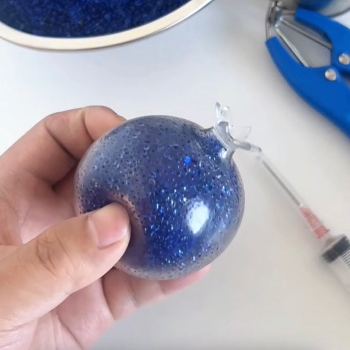 Garnet Red / Garne Blue Handmade Stress Balls