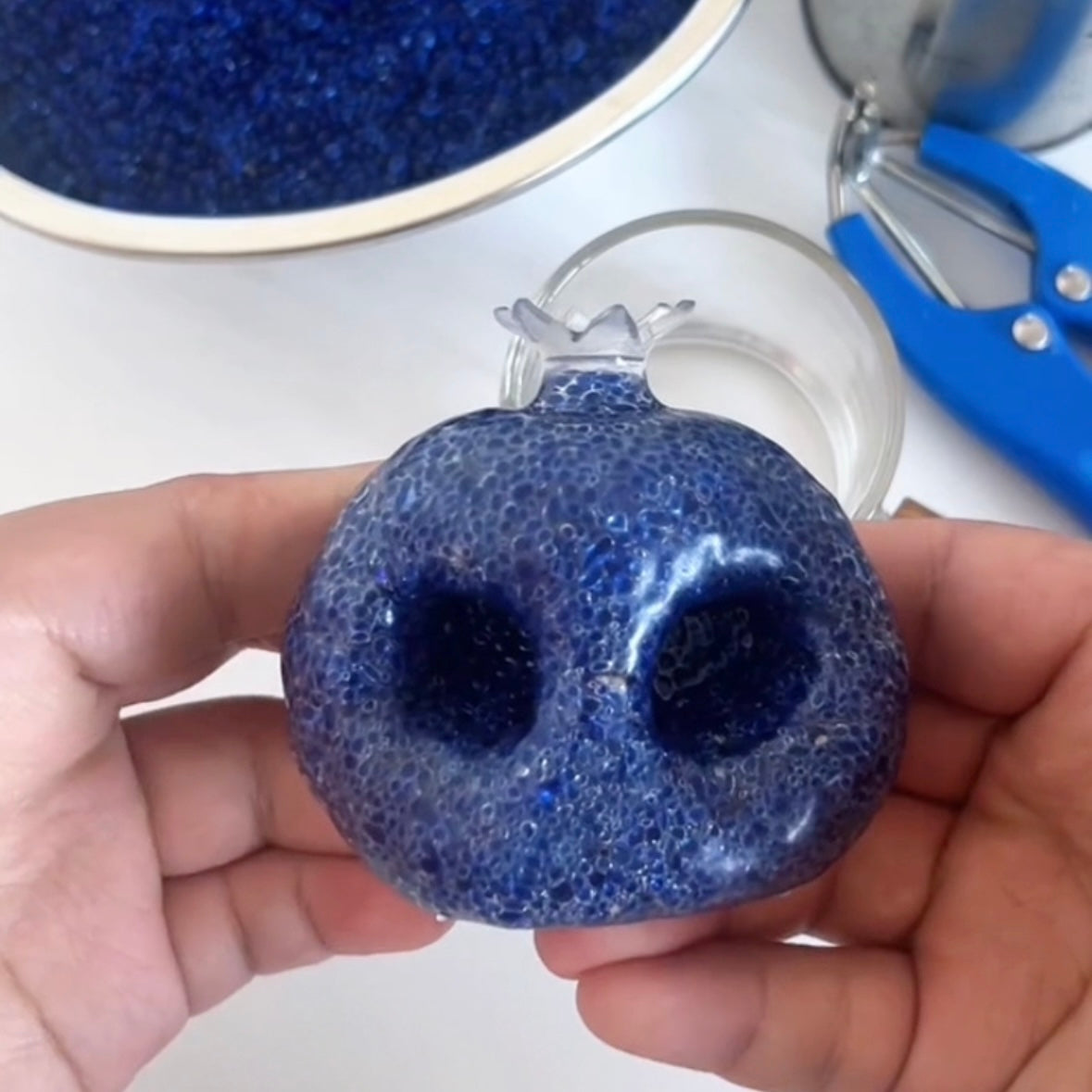 Garnet Red / Garne Blue Handmade Stress Balls