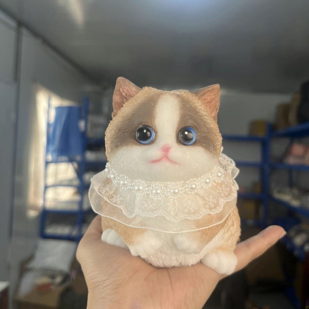 500g Handmade Silicone Kitty Cats Taba Squishy Toy with Bag
