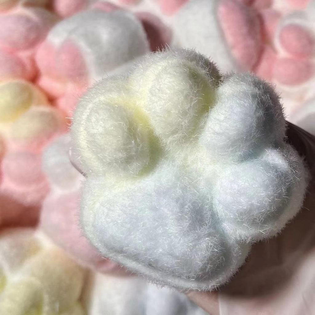 Handmade Cat Paw Stress Relief Taba Squishy Toy with Flocking