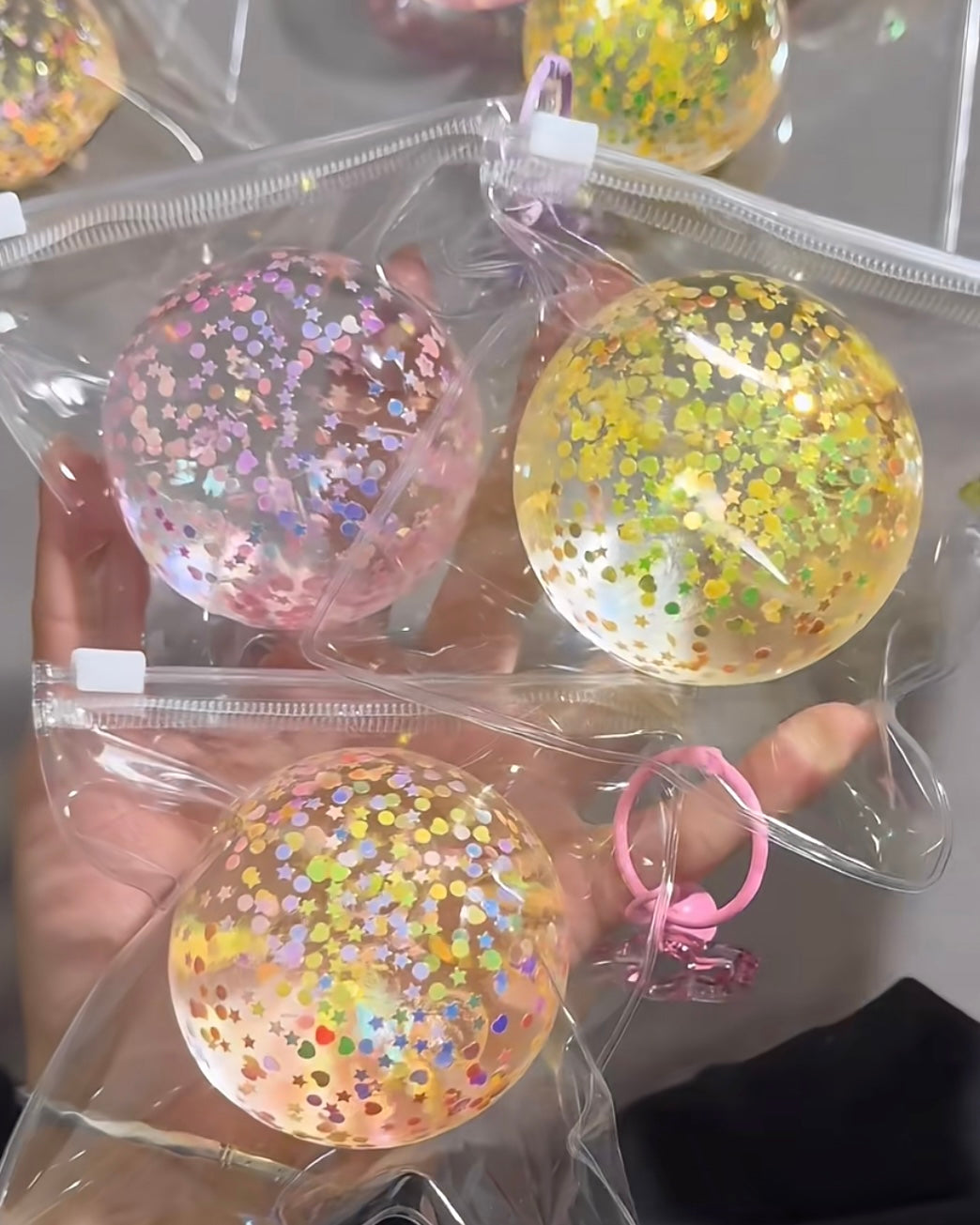 Glitter Maltose Stress Ball Squishy Stress Relief Decompression Toy