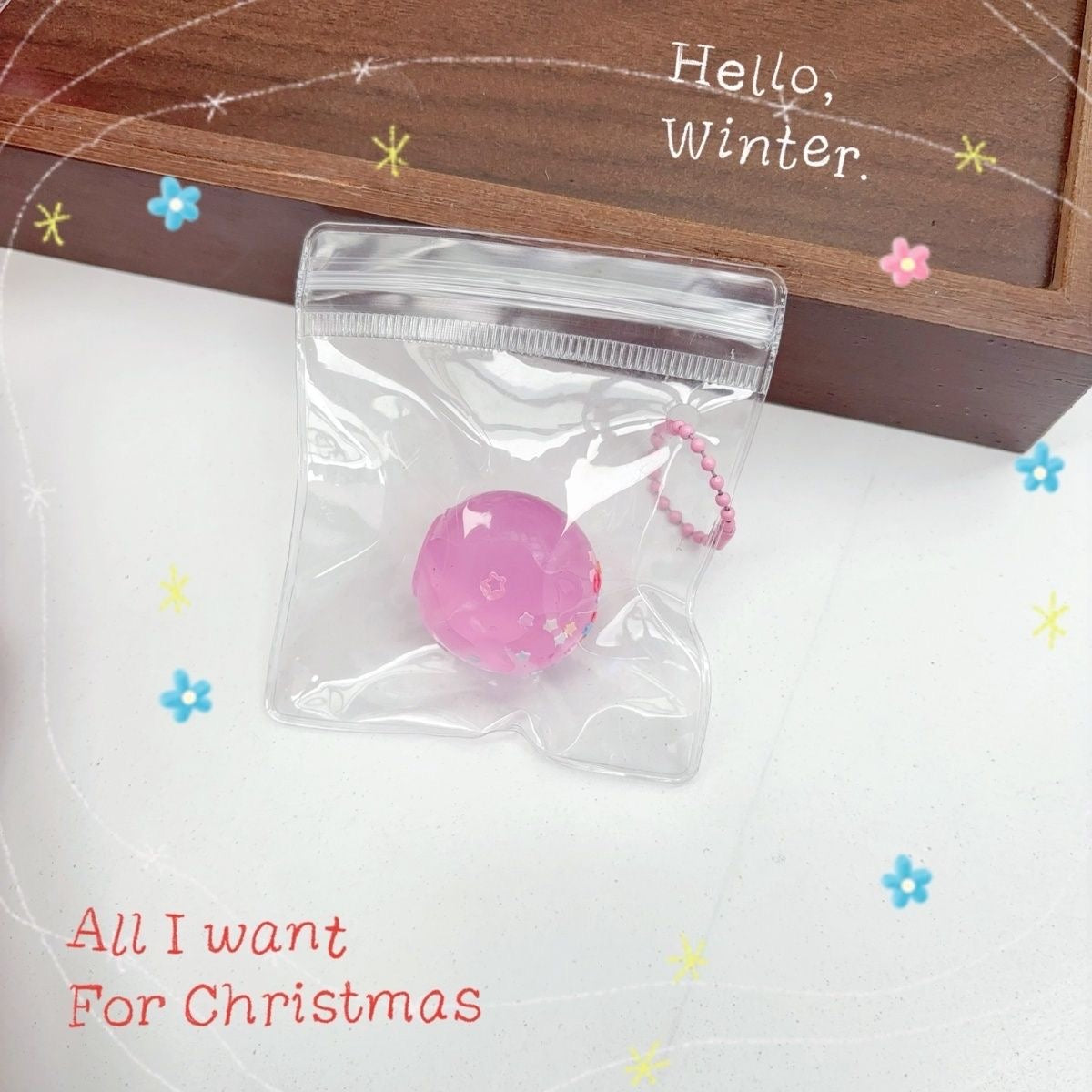 5 Colors Mini Handmade Transparent Stress Balls Taba Squishy Toy
