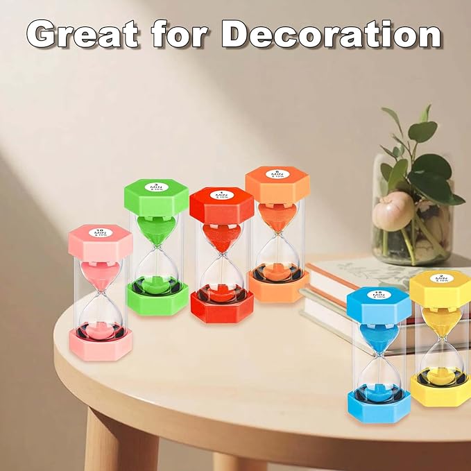 25 Minute Hourglass Sand Timer, Plastic Sandglass Watch Timer, Unbreakable Red Sand Clock Hour Glass 25 Min for Classroom, Games (Red)
