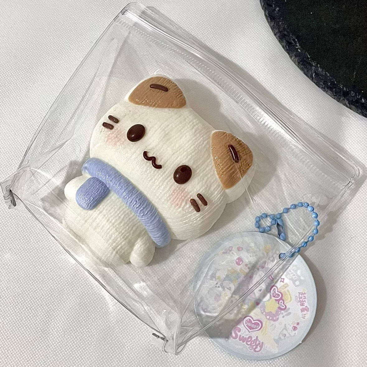 Handmade Silicone Kitty Cat with Scarf Taba Squishy Toy