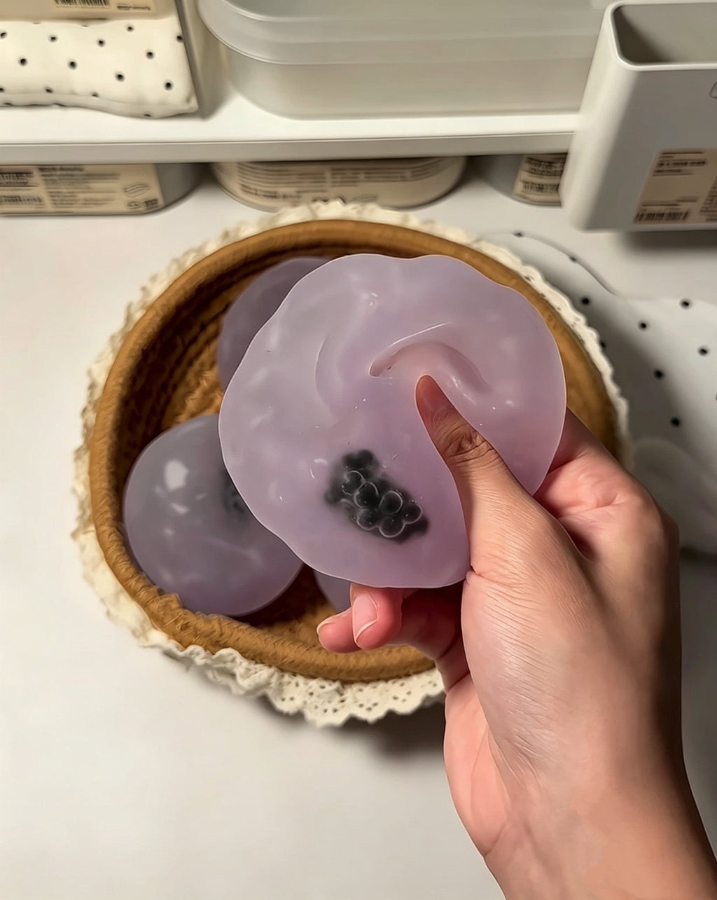 Coconut Oil Grapes Stress Ball Squishy Stress Relief Decompression Toy