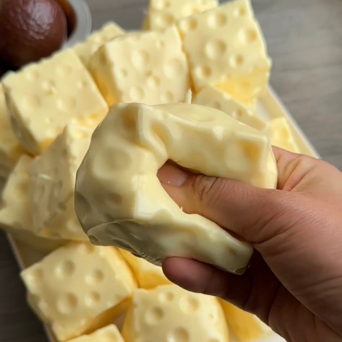 150g-200g Cheese Vaseline Base Stress Ball Squishy Stress Relief Decompression Toy