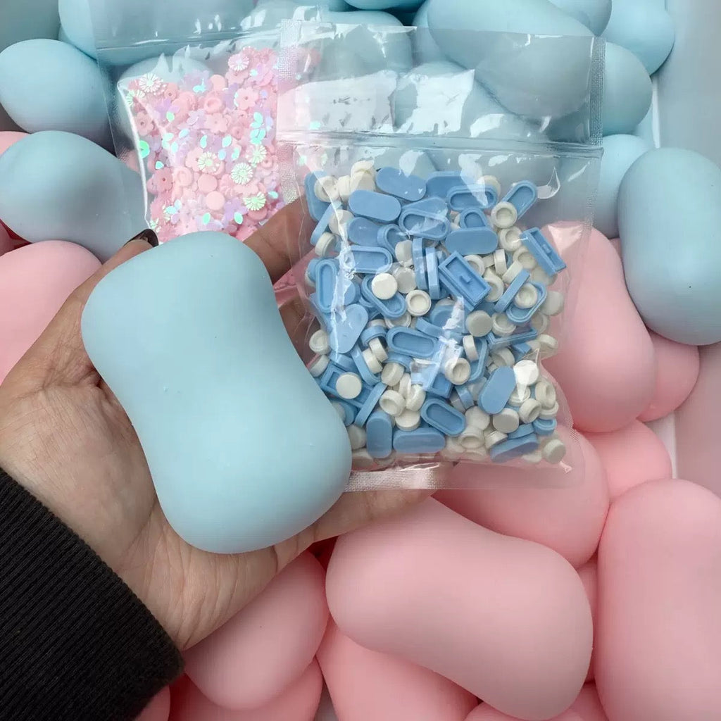 Crunchy Soap Shape Bead & Clay Base Handmade Stress Balls