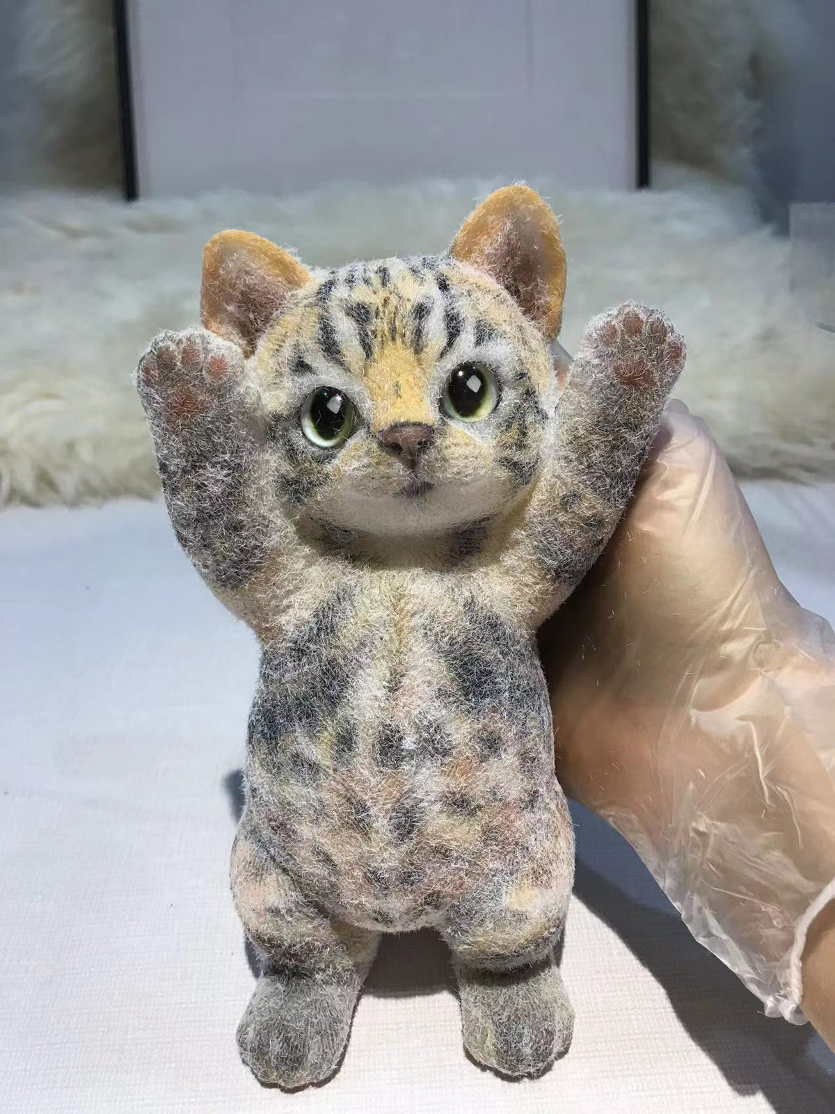 600g/1000g Leopard Print Kitty Cats Taba Squishy Toy with Flocking