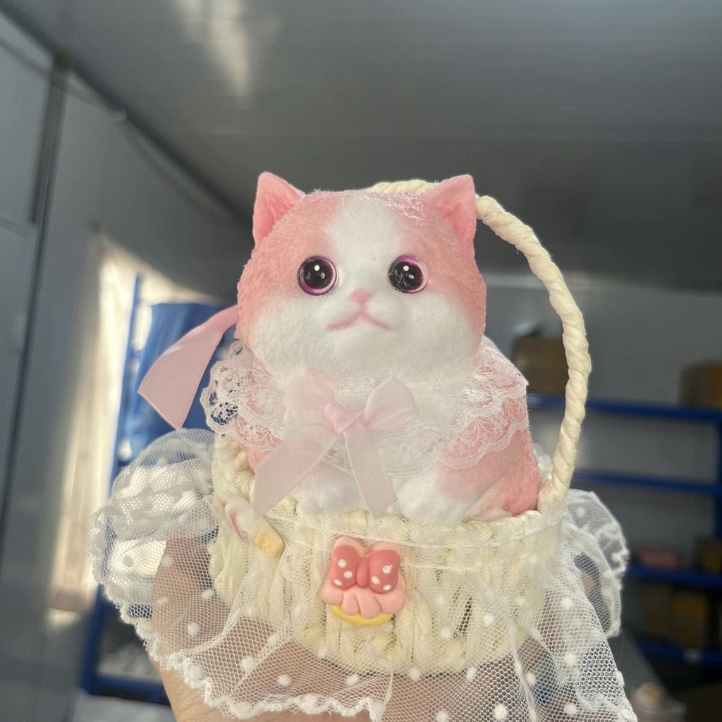500g Handmade Silicone Kitty Cats Taba Squishy Toy with Bag