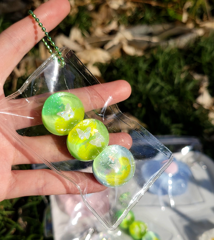 3 Transparent Firework Balls Squishy Stress Relief Decompression Toy
