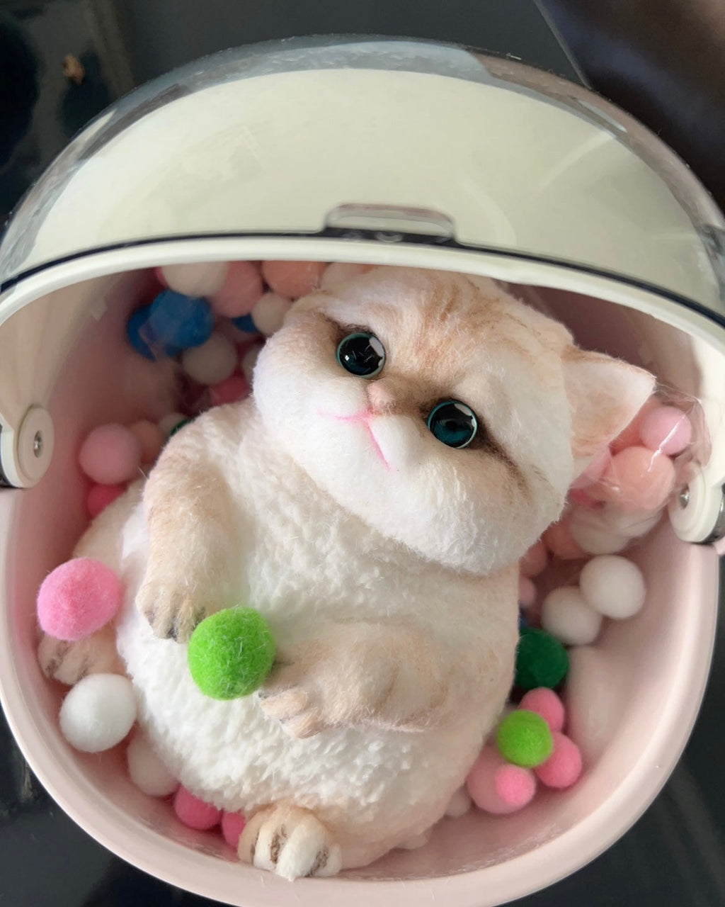 Big Kitty Squishy Stress Relief Toy with a Storage Cart