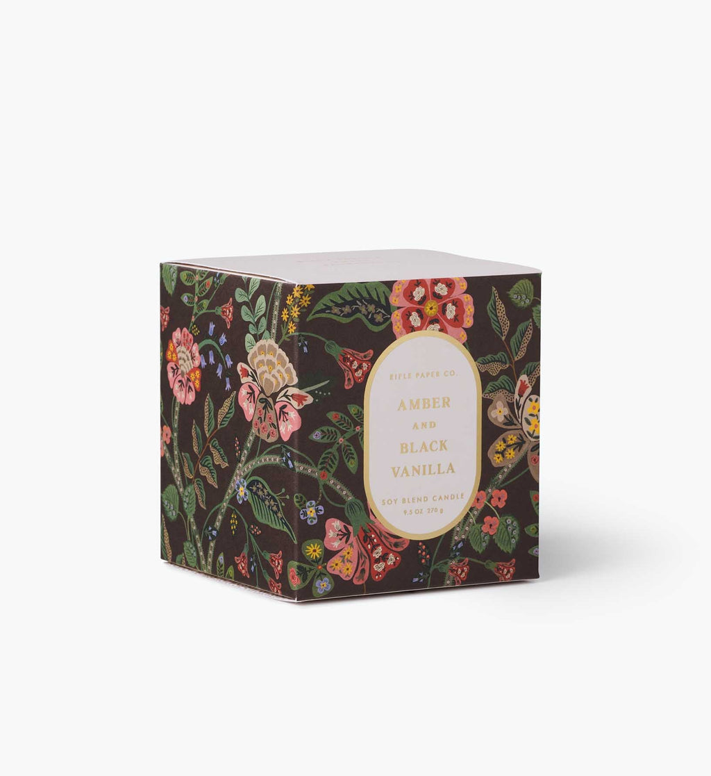 9.5 oz Candle - Amber and Black Vanilla