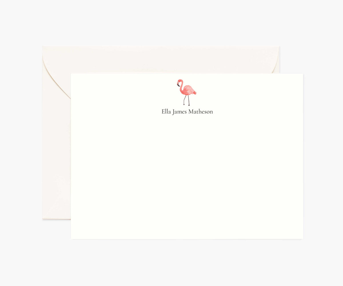 Animals Personalized Stationery  - Flamingo