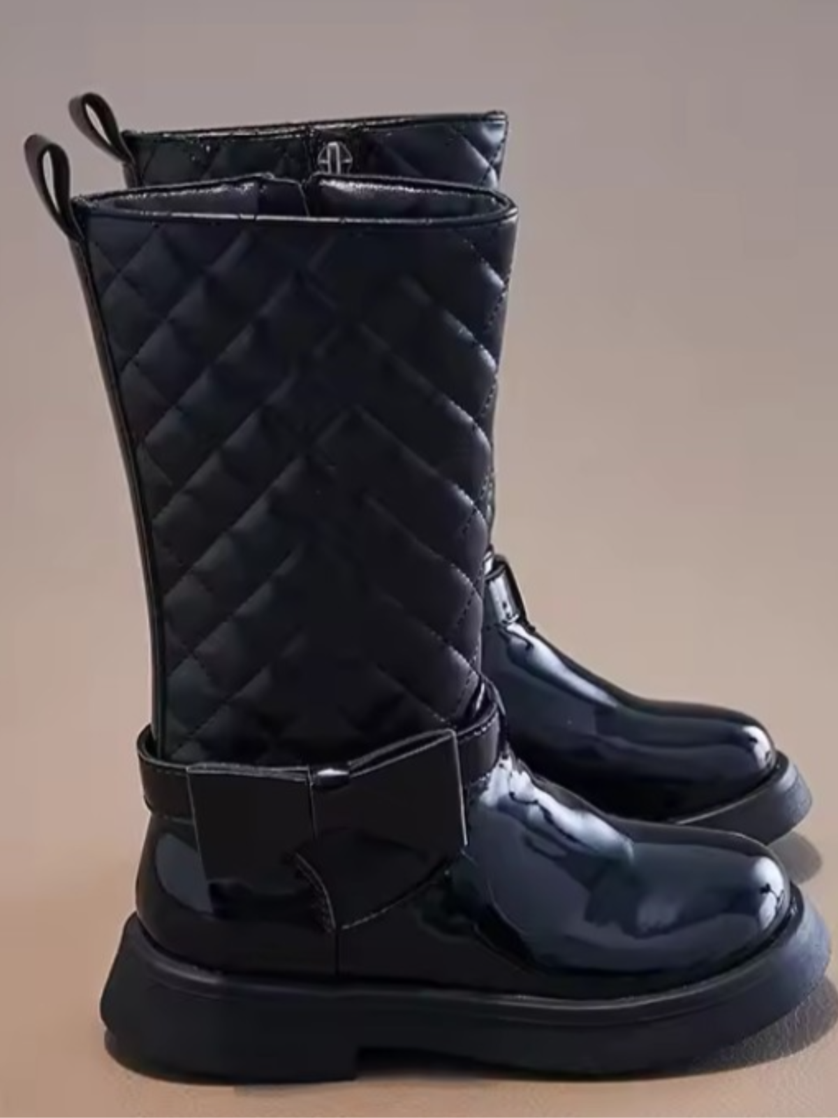 Always Choose Elegance Quilted Leather Boots By Liv and Mia