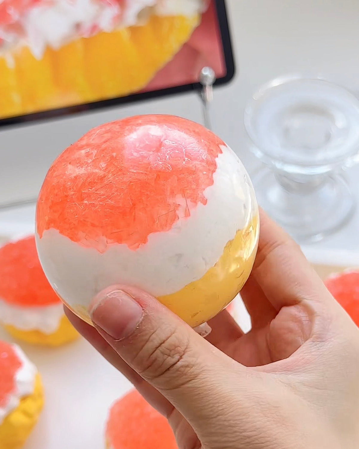 Mango Pomelo Sago Stress Ball Squishy Stress Relief Decompression Toy