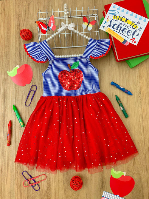 A+ Attire Apple Sparkle Tutu Dress