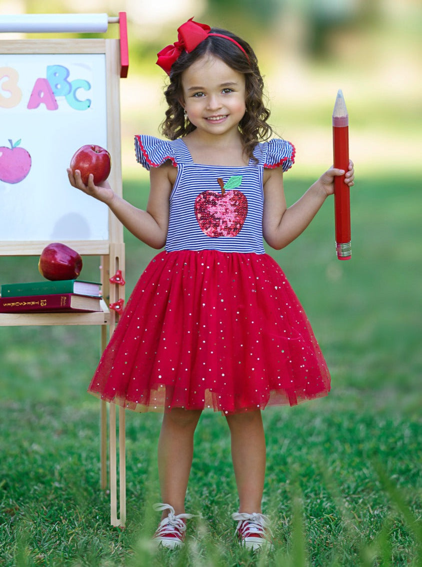 A+ Attire Apple Sparkle Tutu Dress