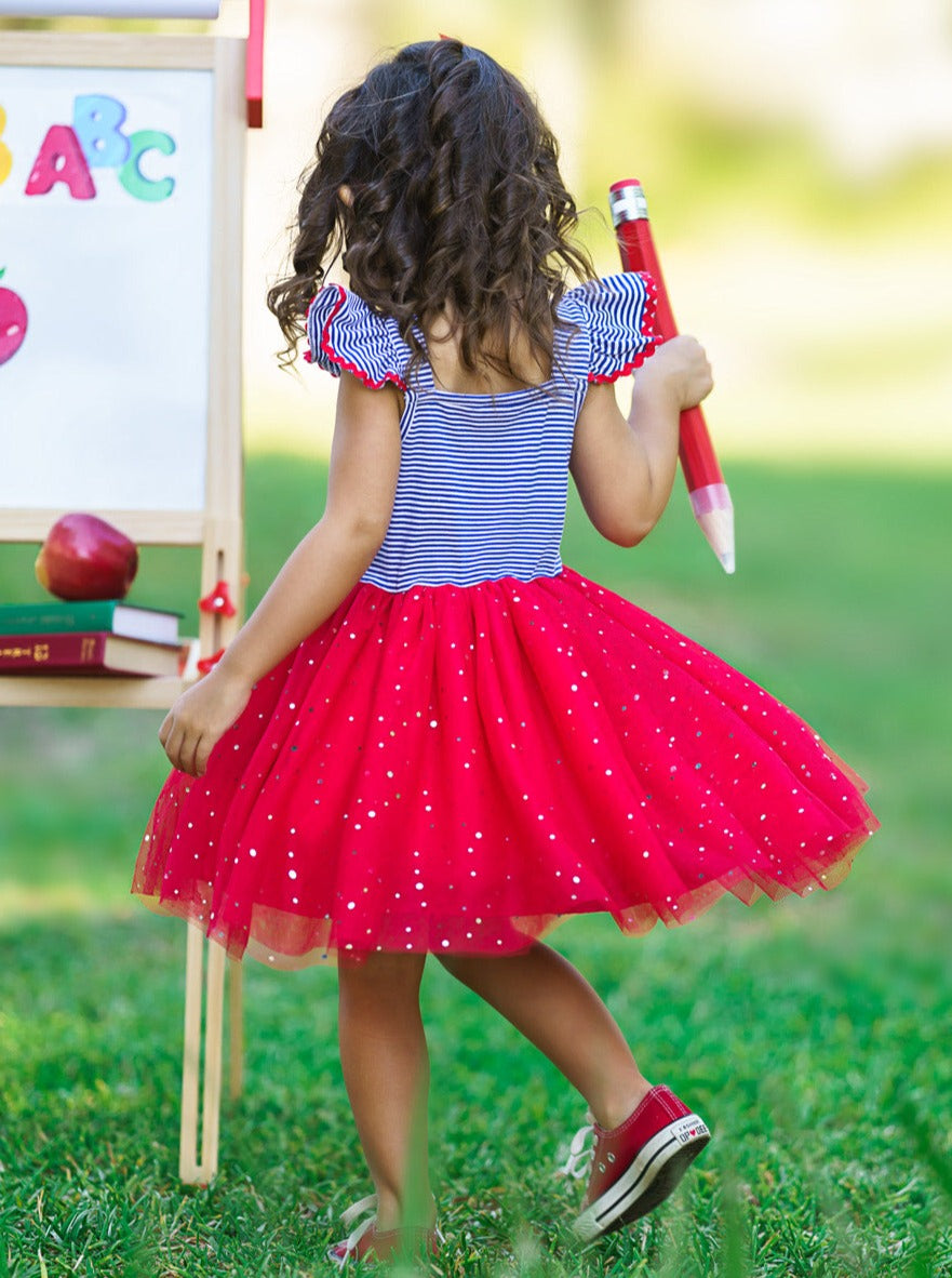 A+ Attire Apple Sparkle Tutu Dress