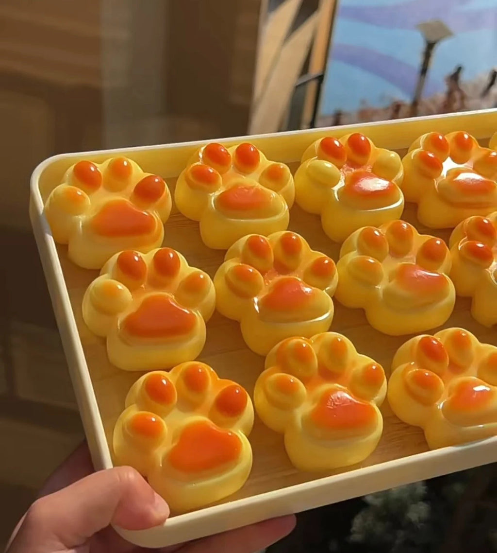 Handmade Silicone Caramel Cat's Paw Taba Squishy Toy