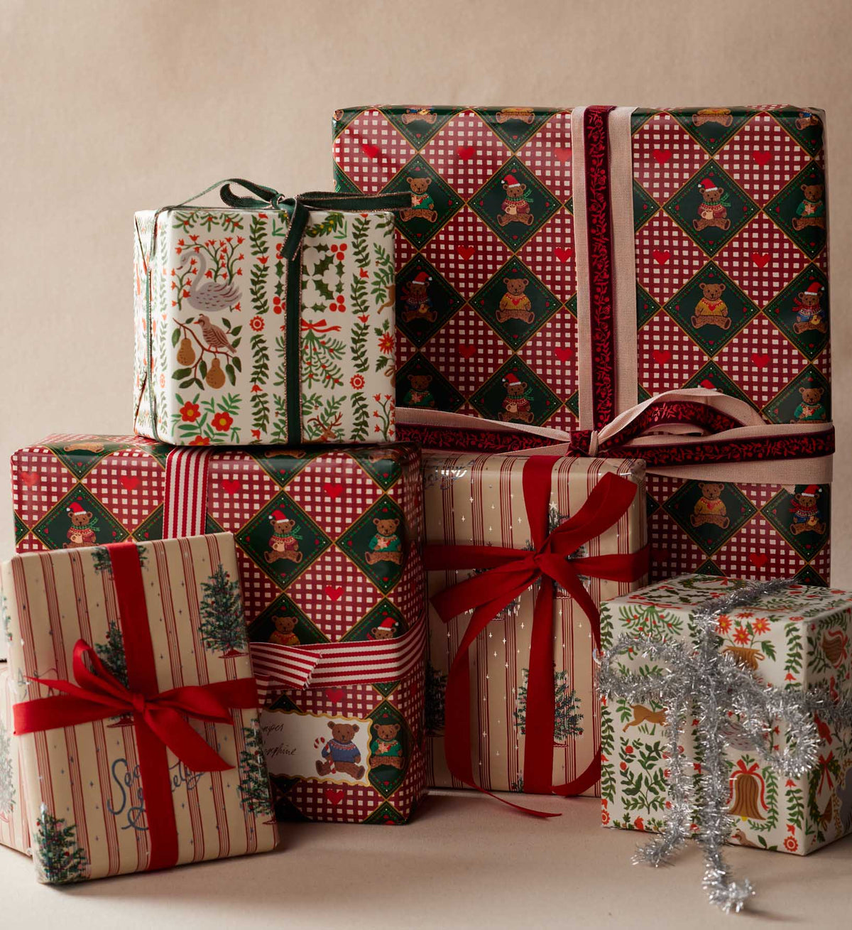 Alpine Holiday Set of 3 Wrapping Rolls