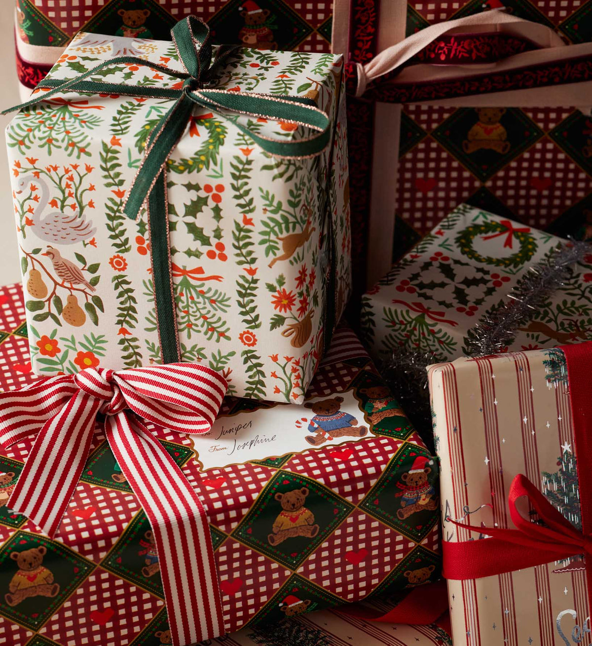 Alpine Holiday Set of 3 Wrapping Rolls
