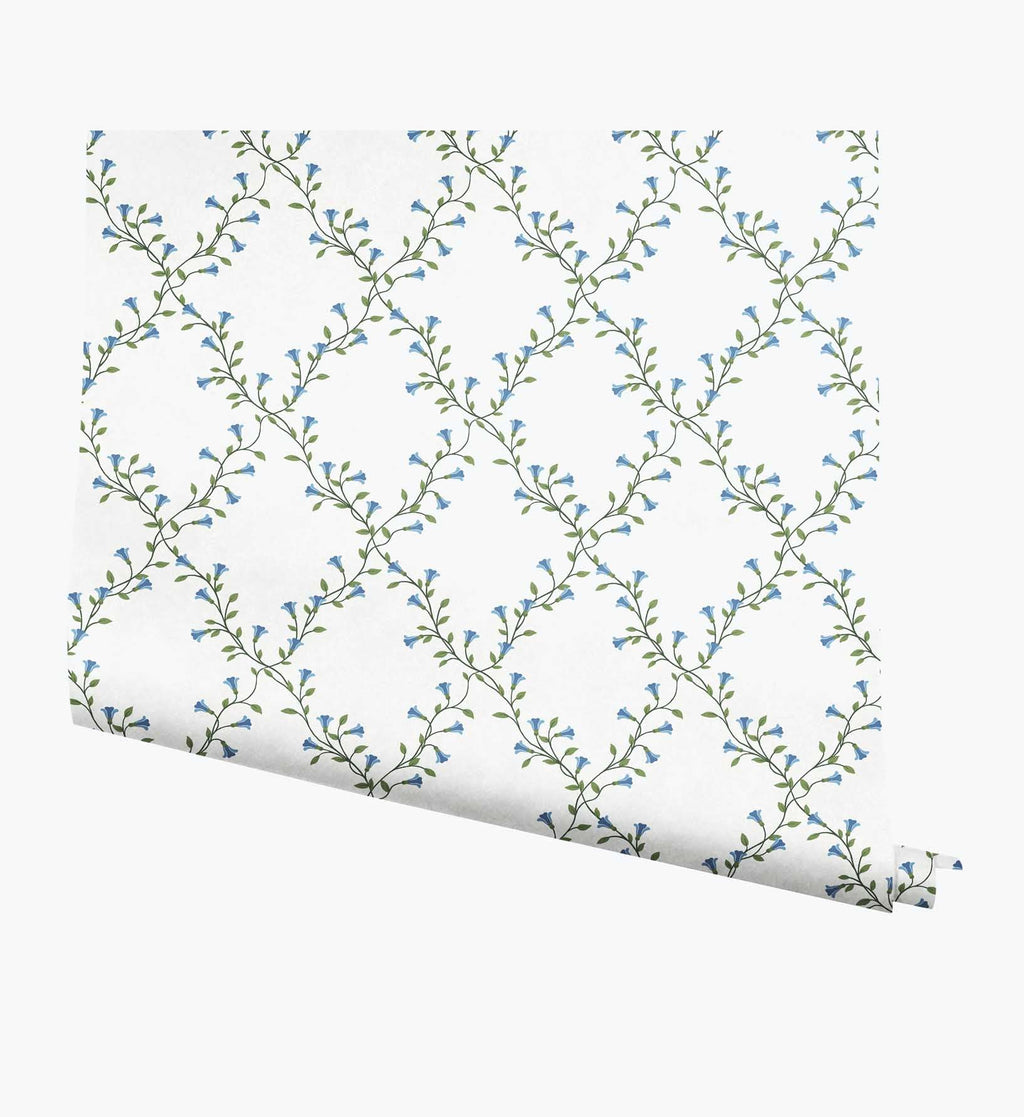 Bellflower Wallpaper - White