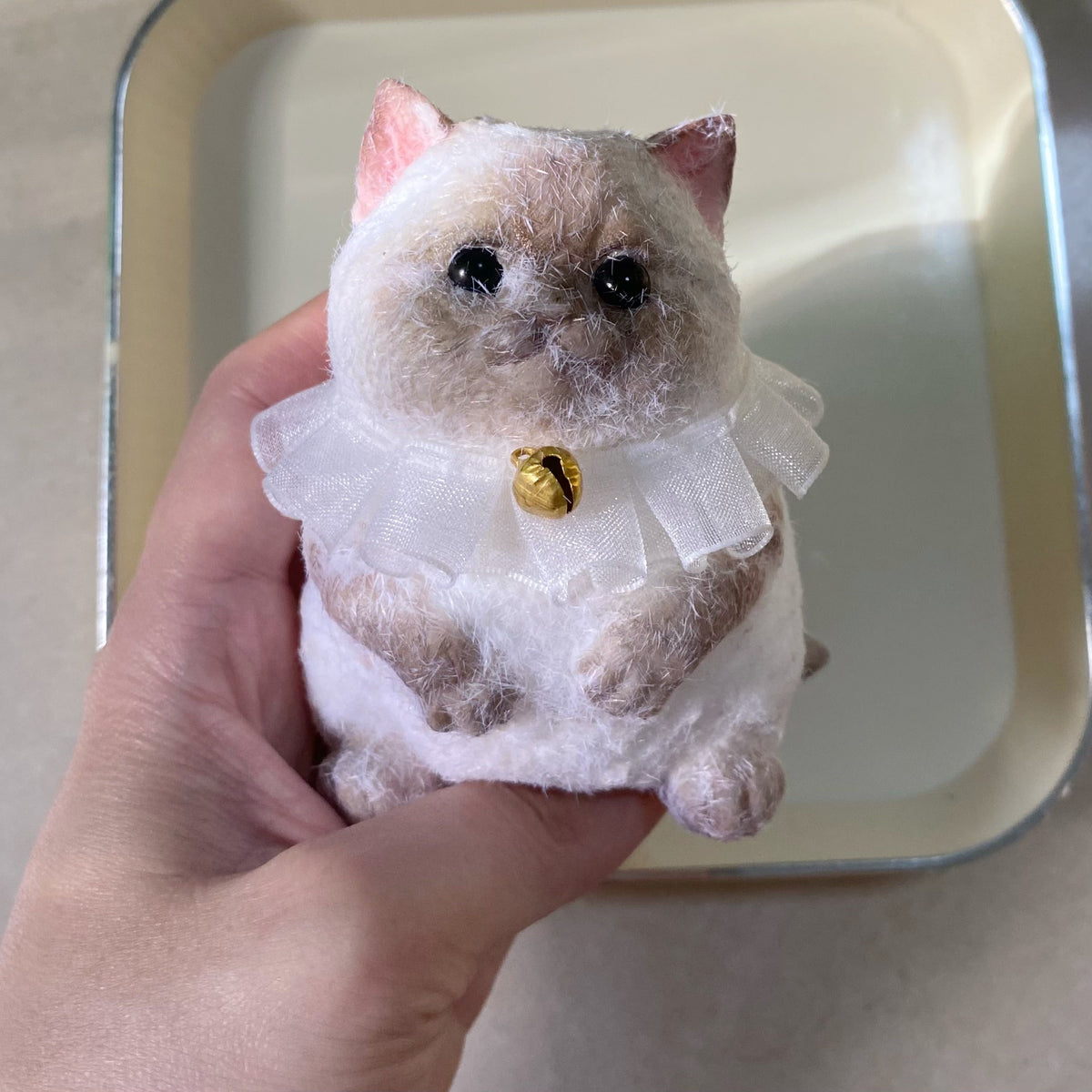 Handmade Siamese Kitty Cat Stress Relief Taba Squishy Toy
