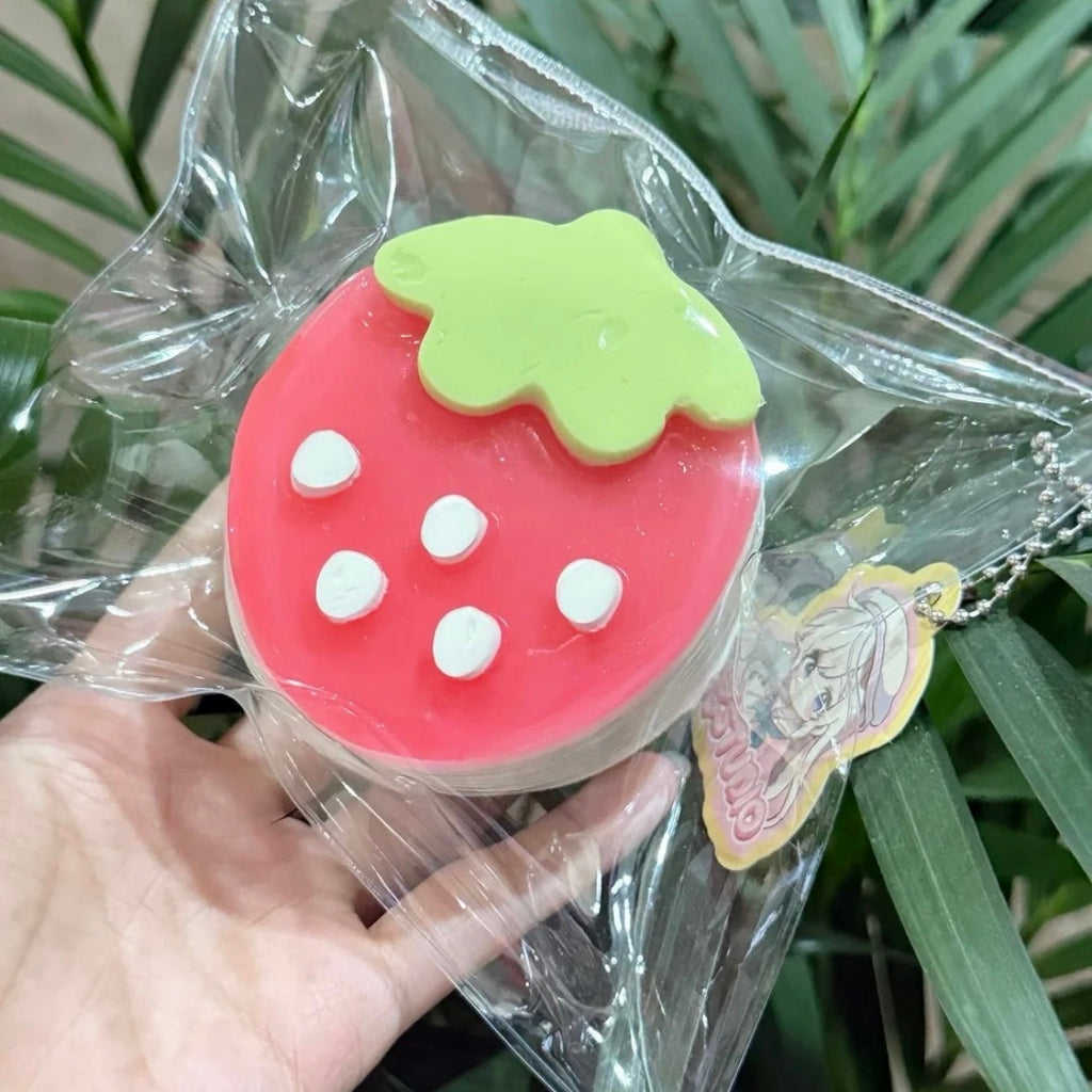 180g Handmade Silicone Strawberry Stress Relief Squishy Toy