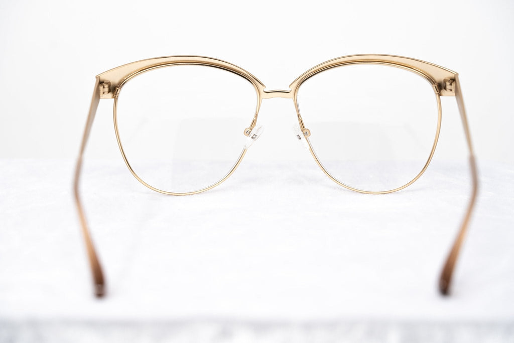 Agent Provocateur Eyeglasses Oval Brown and Gold