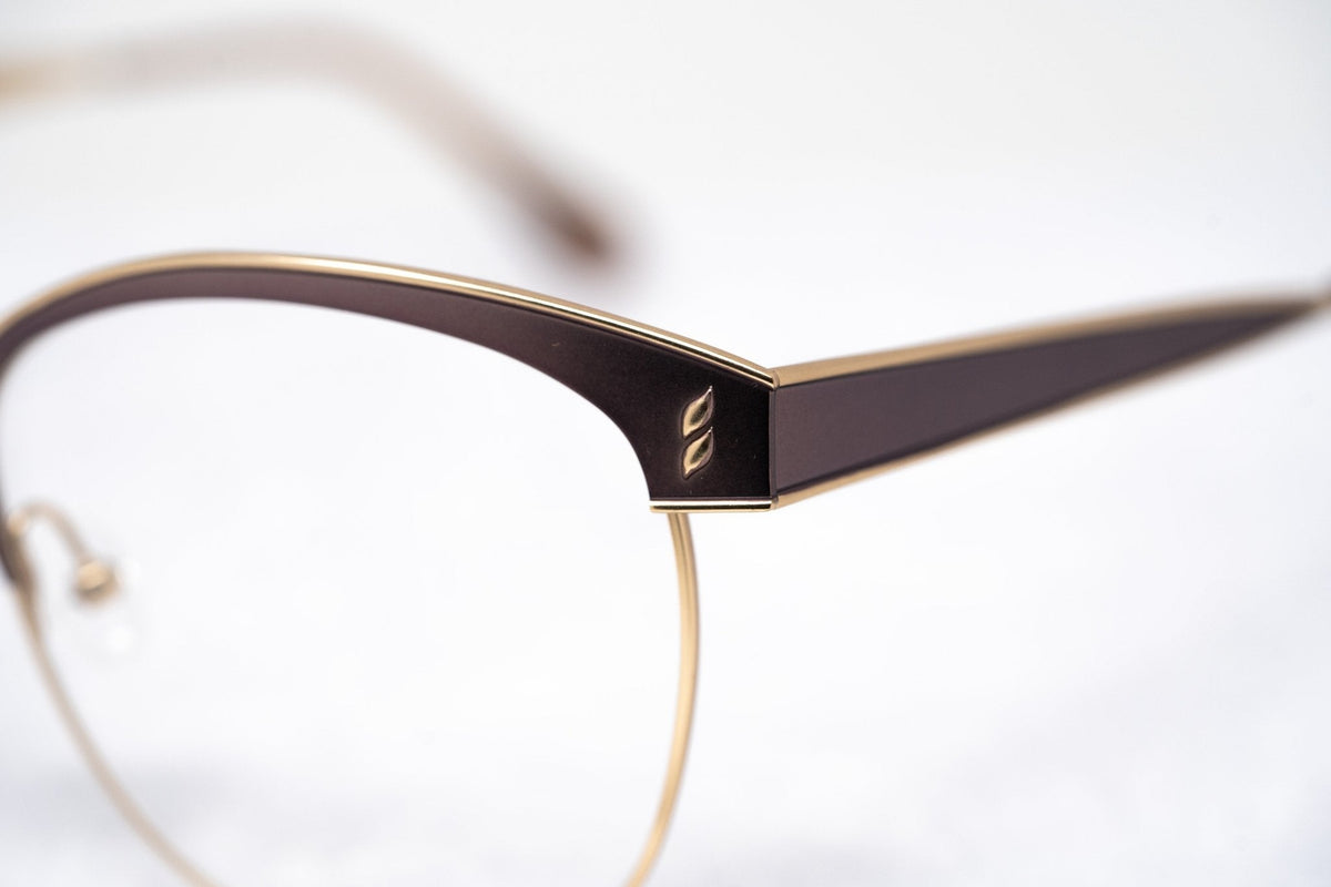 Agent Provocateur Eyeglasses Oval Brown and Gold
