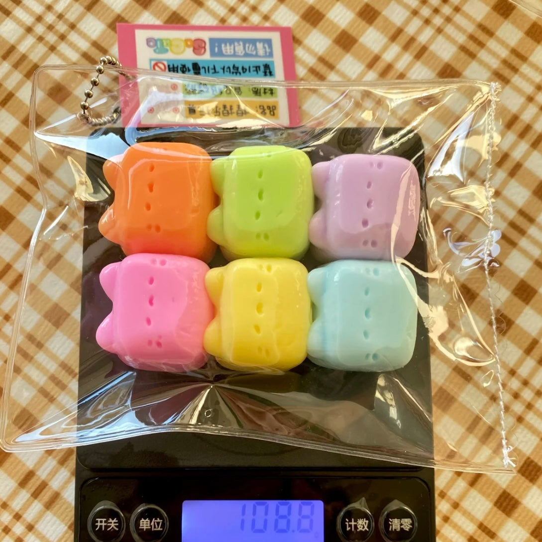6pcs Handmade Marshmallow Taba Squishy Toy