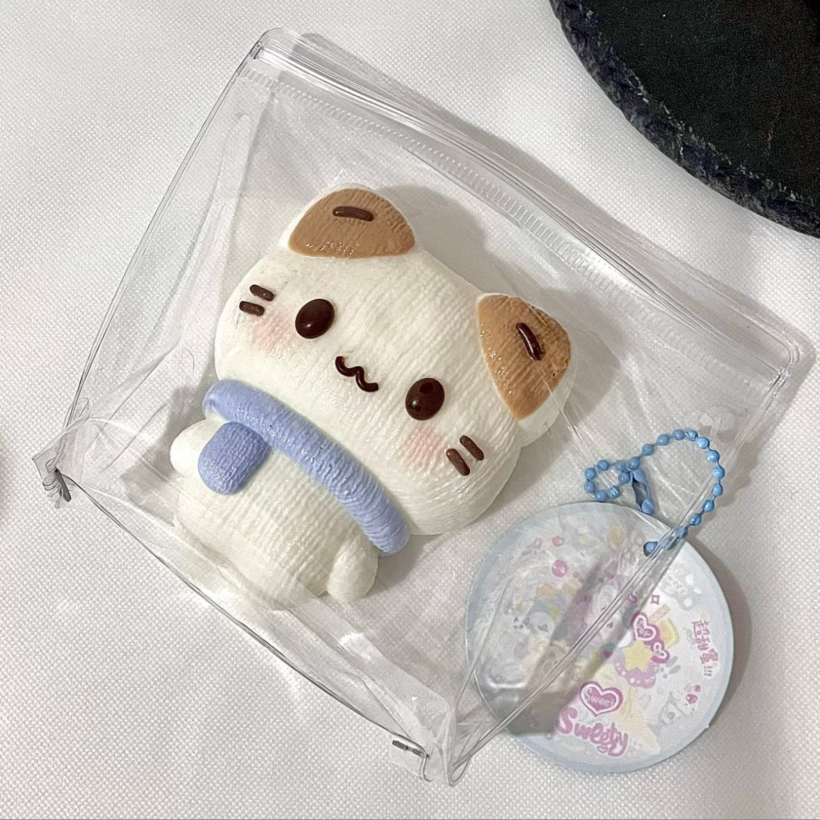 Handmade Silicone Kitty Cat with Scarf Taba Squishy Toy