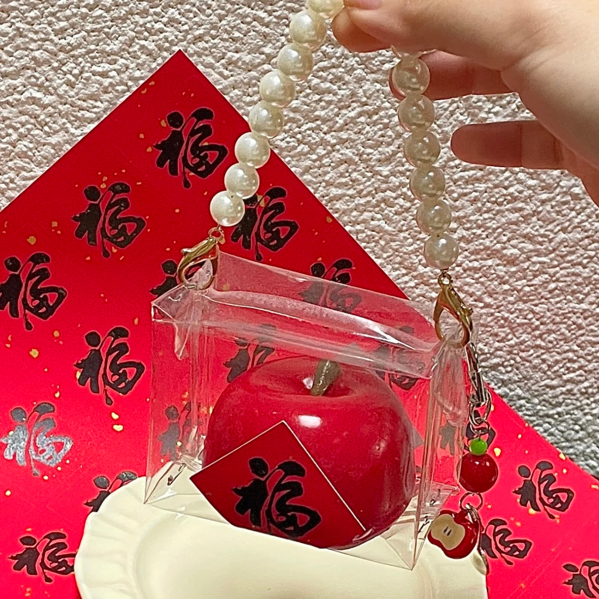 Handmade Apple Taba Squishy Toy - Christmas Series