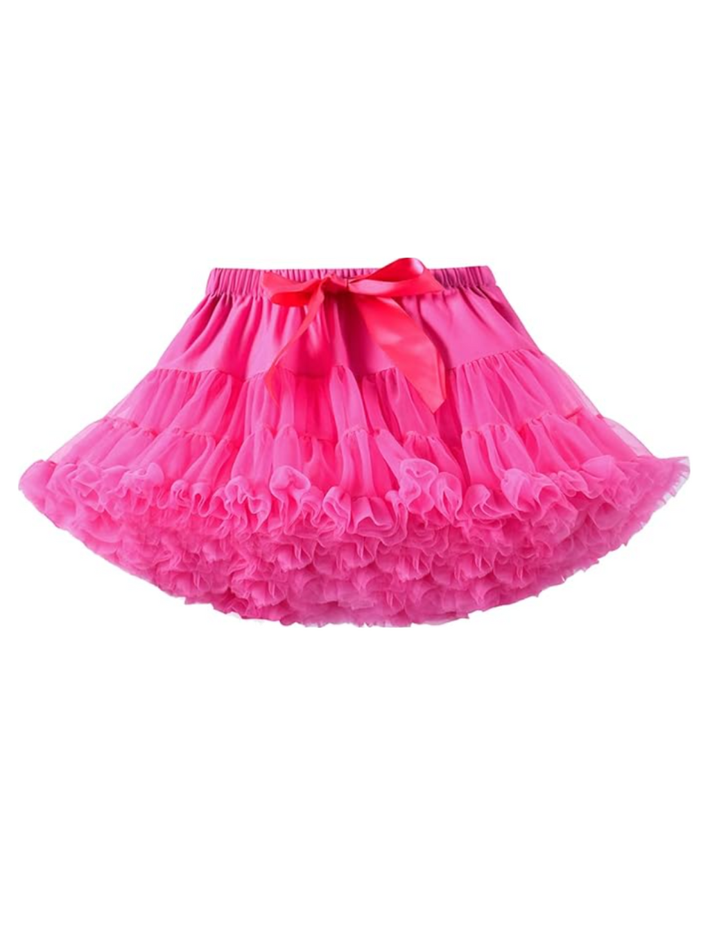 Adorable Fluffy Tulle Tutu Skirt with Satin Bow