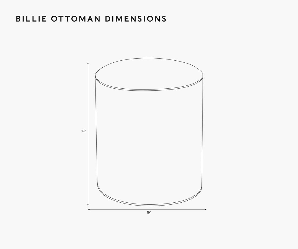 Billie Ottoman - Peacock