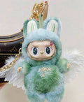 18cm Retrofit Angel Wings Labubu Plush Toy - Handmade Unique Labubu Custom Design