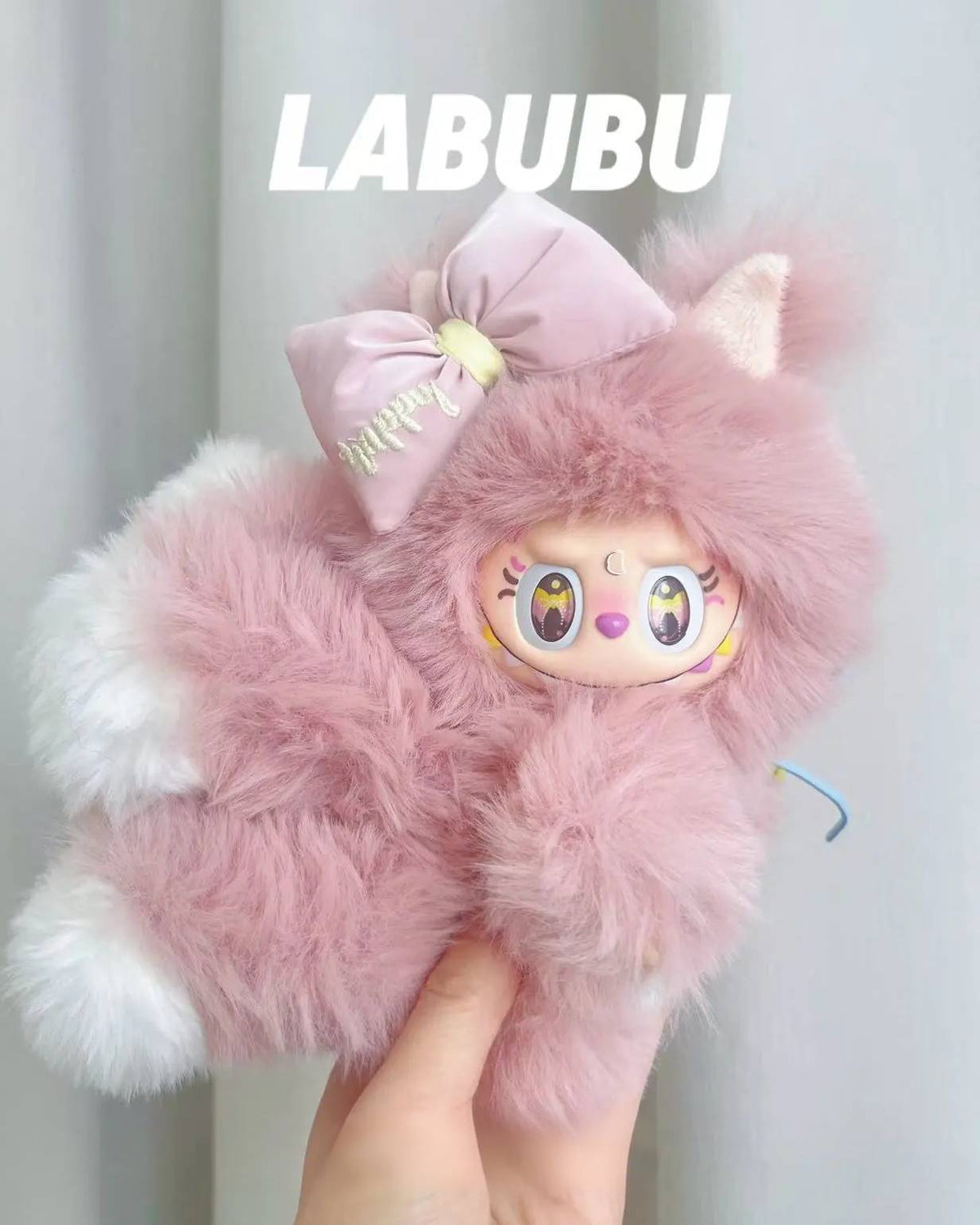 18cm Retrofit Nine-Tails Labubu Plush Toy - Handmade Unique Labubu Custom Design