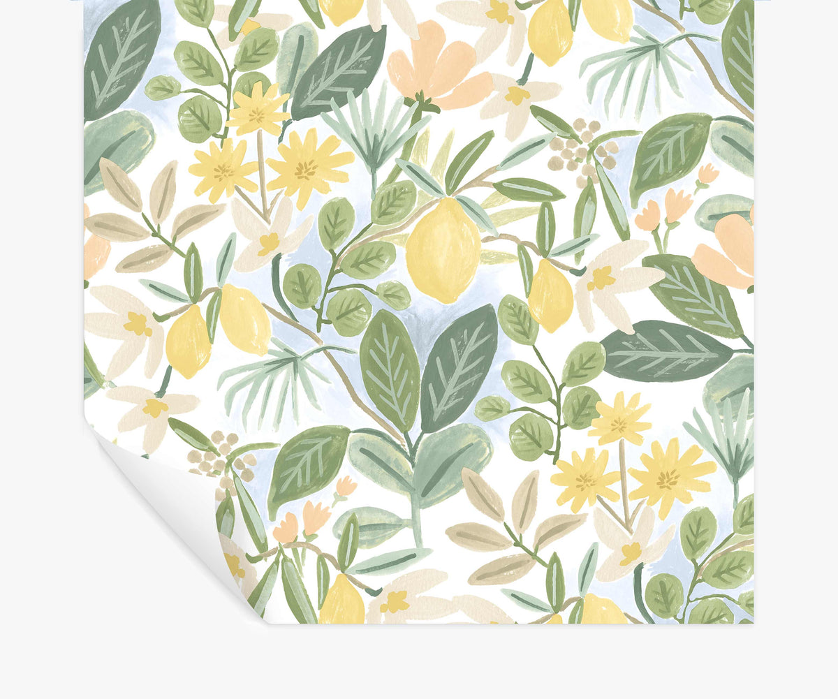 Amalfi Peel & Stick Wallpaper - Blush & Green